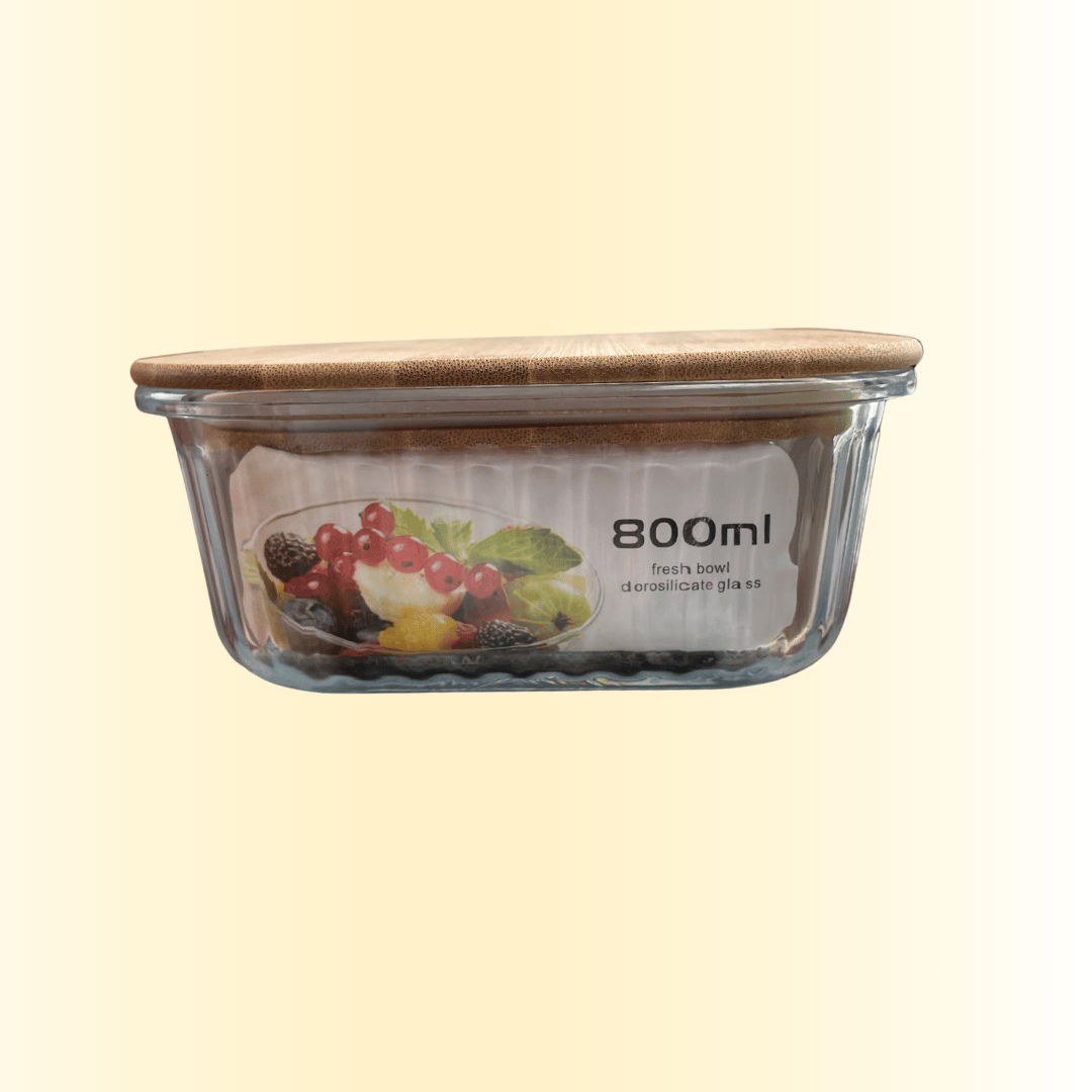 ثلاث علب زجاجية عصرية بغطاء من الخشب