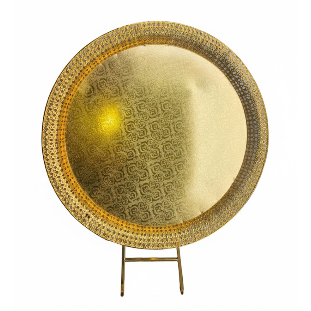 سنيوة النحاس التقليدية مع حامل قابل للطي